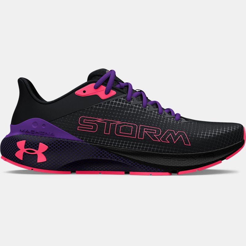 Women's Under Armour Machina Storm Running Shoes Black / Black / Pink Shock 43